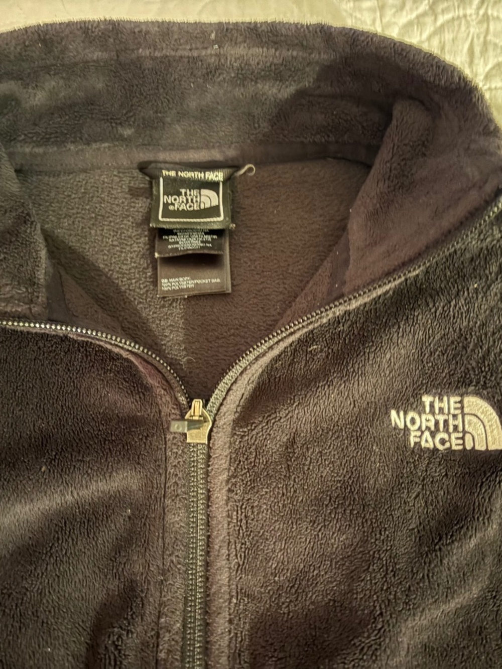 Women’s thin North Face zip up Fleece - Size Small